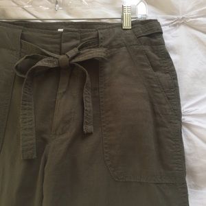 Gap Linen-Blend Wide Leg Pants